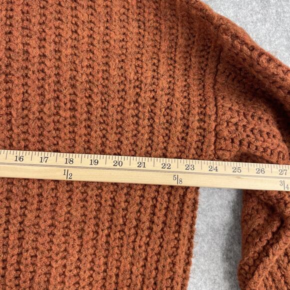 Anthropologie Maeve Naomi Sweater Cardigan Womens Large Brown Hooded Chunky Knit - Picture 11 of 16
